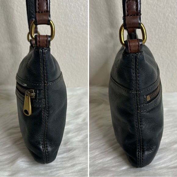 Fossil Black Leather Crossbody Bag - Picture 9 of 13